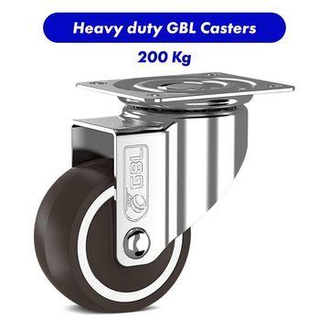 GBL Caster Wheels Möbelrolle GBL Schwerlastrollen 50mm 200kg 4er Pack geräuschlose Möbelrollen
