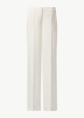 Comma Stoffhose Wide-Leg-Hose aus Leinenmix Logo