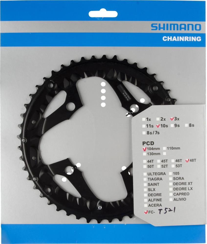 Kettenschaltung SHIMANO Kettenblatt FC-T521 48 Zähne - effizienter Antrieb für Trekkin