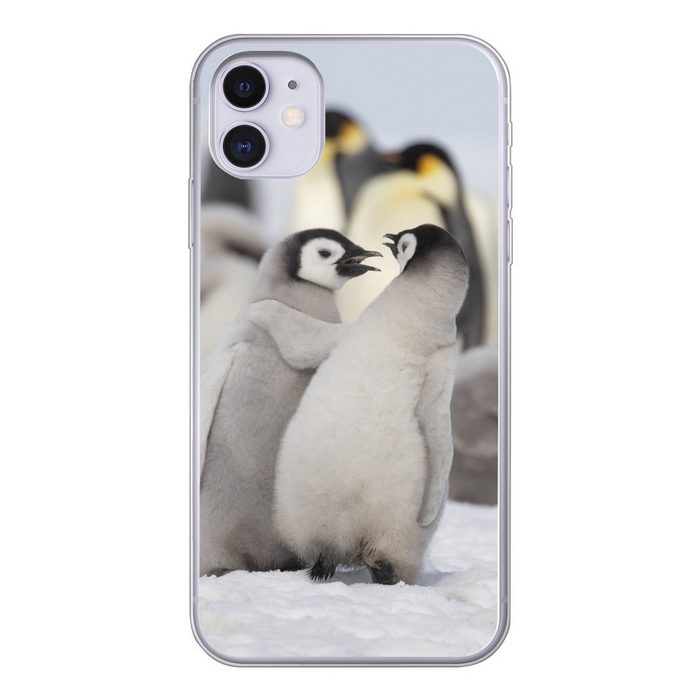 MuchoWow Handyhülle Pinguine - Schnee - Tiere Handyhülle Apple iPhone 11 Smartphone-Bumper Print Handy