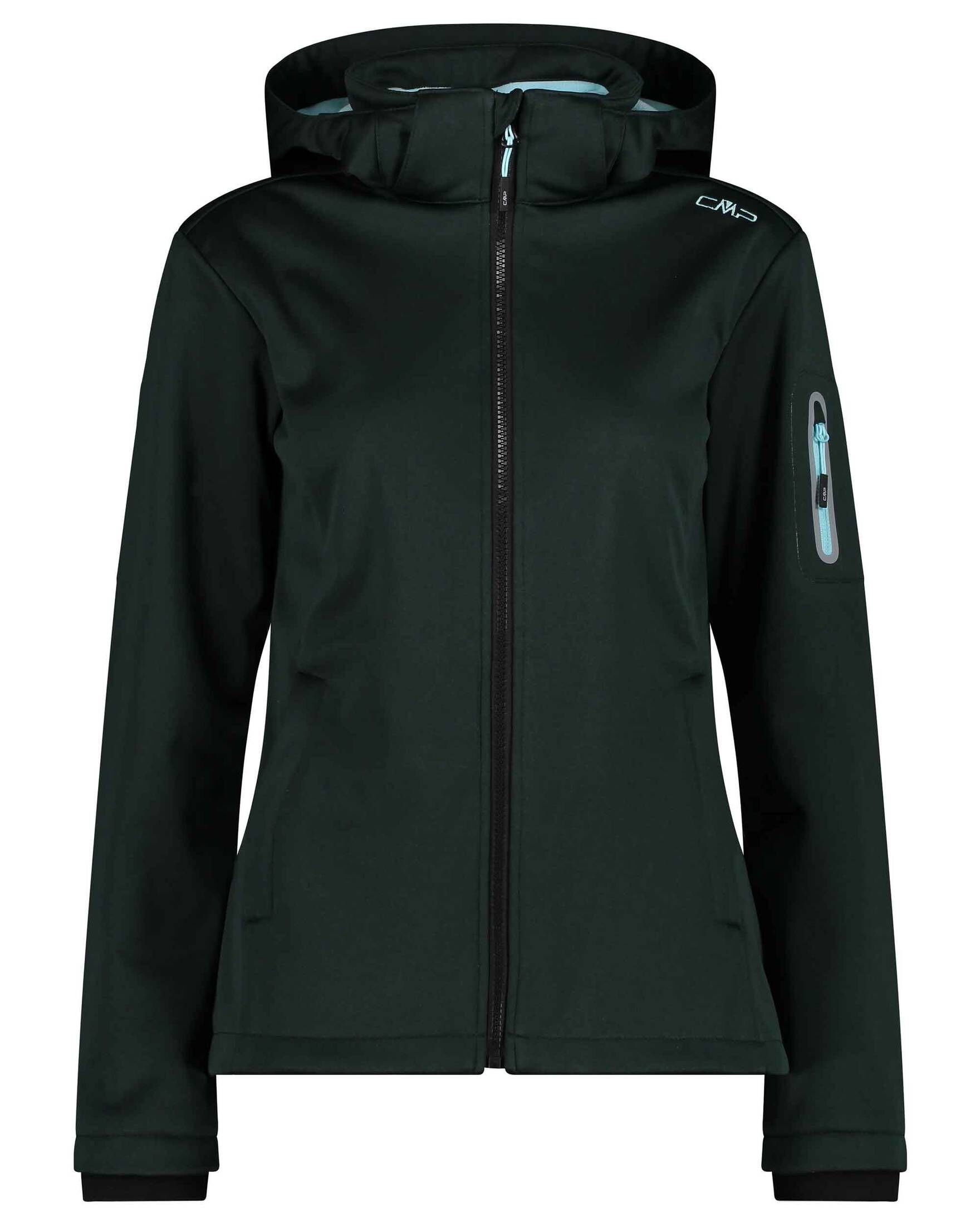 CMP Softshelljacke Damen Outdoorjacke "Woman Jacket Zip Hood" (1-St) dunkelgrün (401) | 