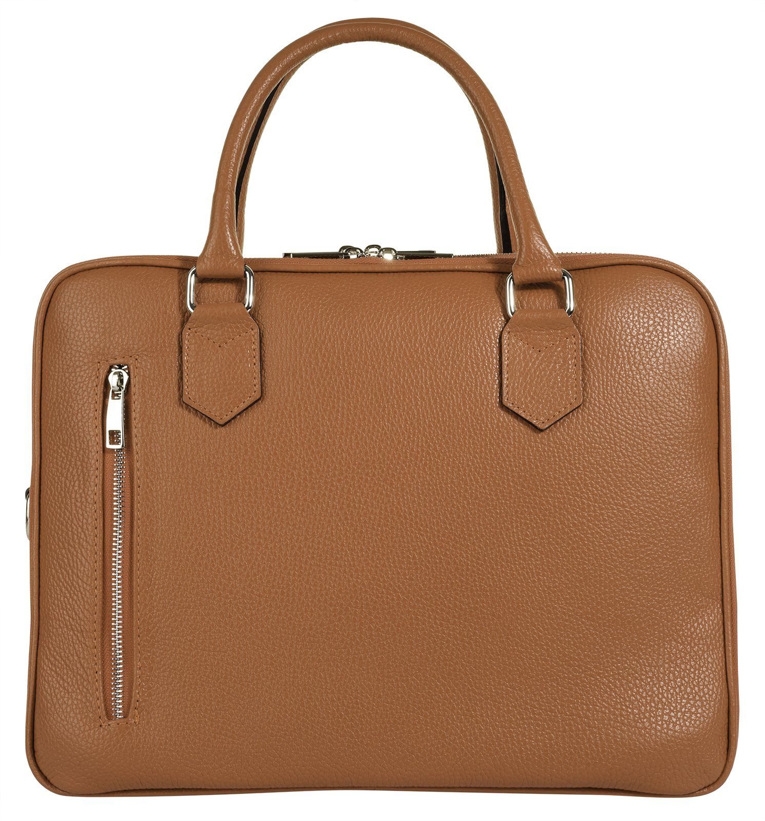 Italy Made in echt cognac Leder, Aktentasche, Cluty