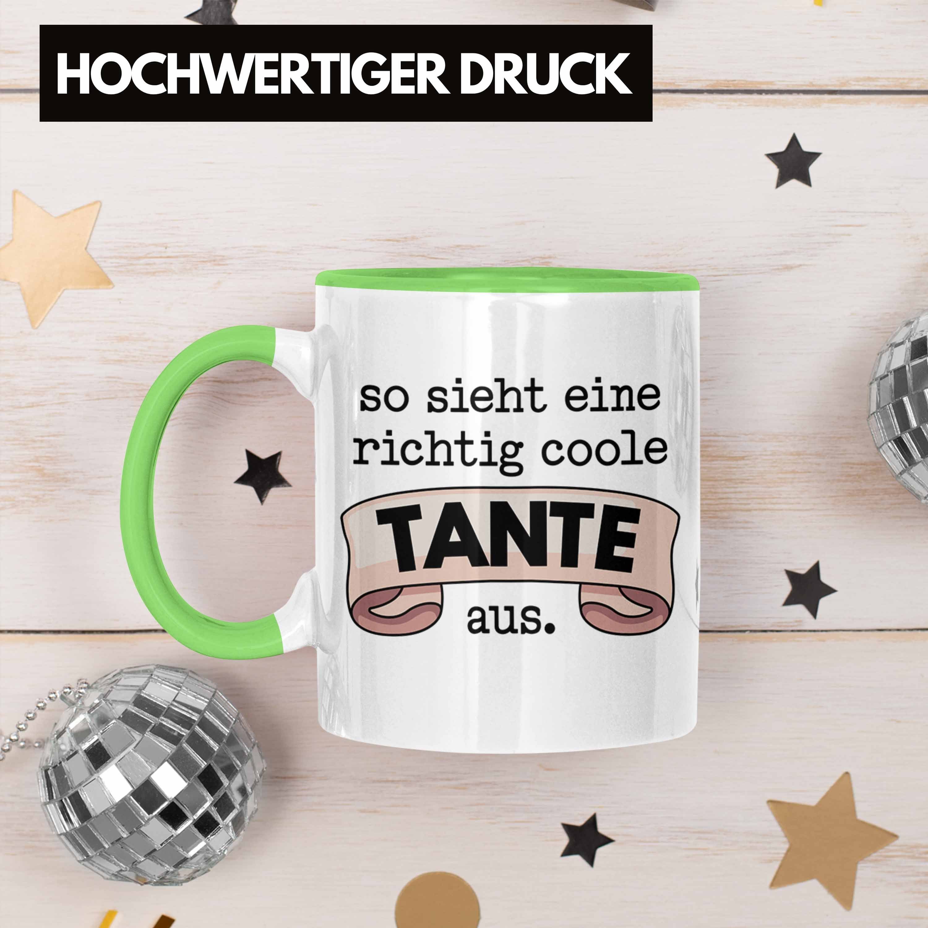 Spruch Coole Kaffeetasse Trendation Tasse Trendation - Tasse Beste Grün Tante Tante mit Geschenk für