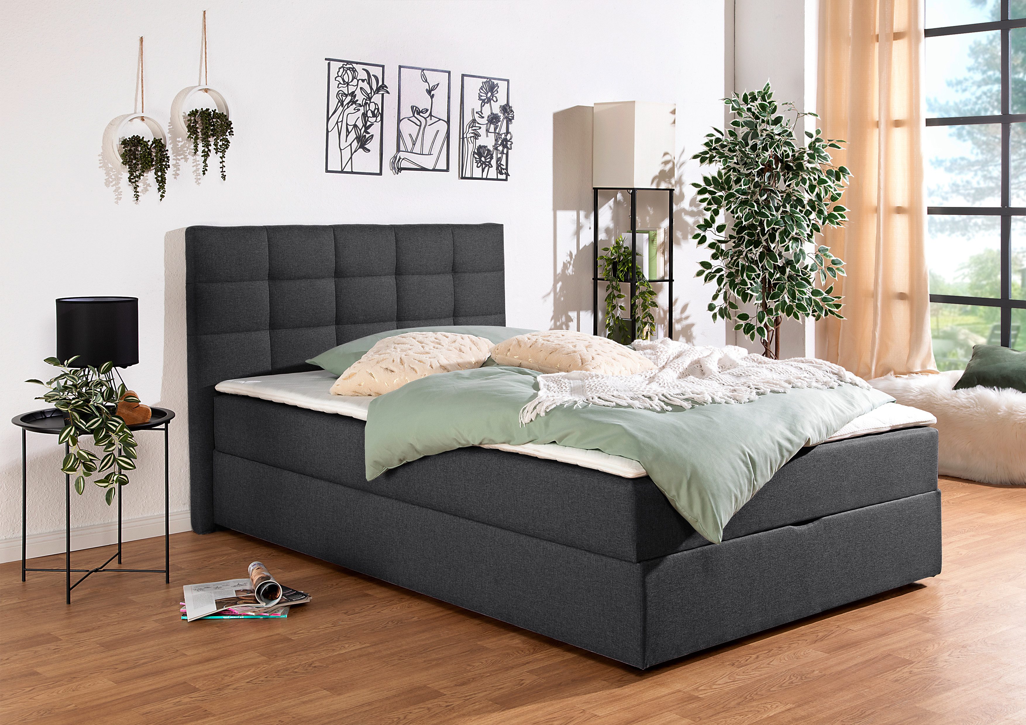 Home affaire Boxbett Carde, wahlweise mit Bettkasten, in H2, H3 & H4 erhältlich