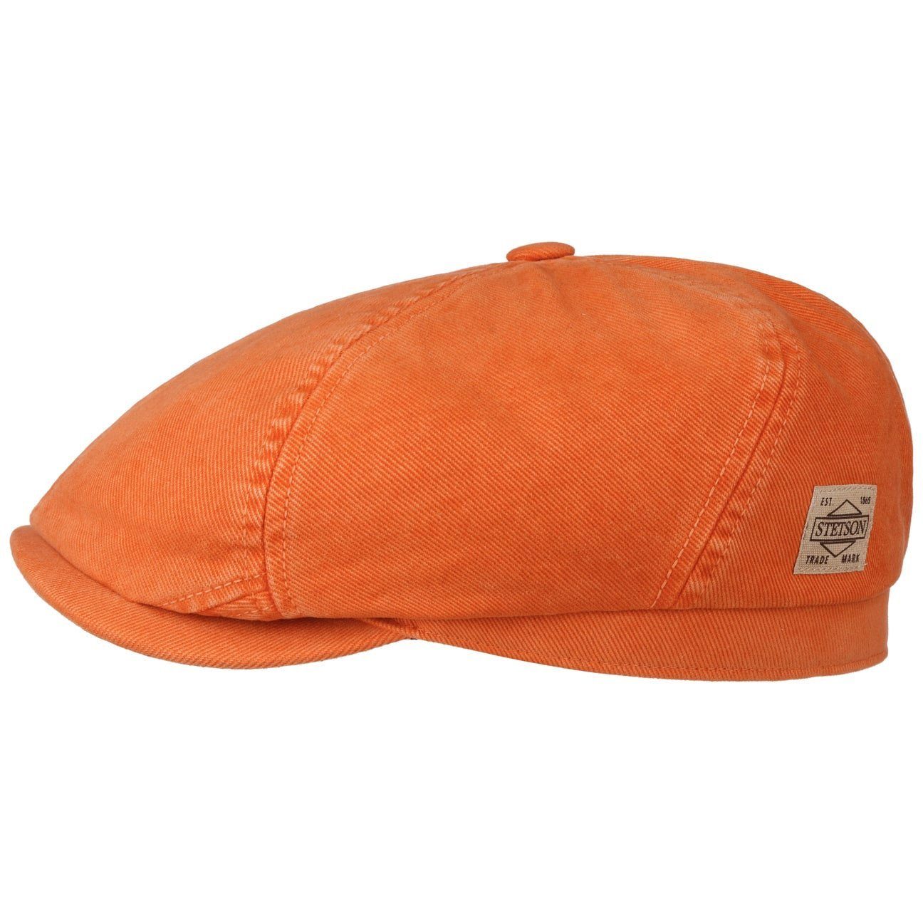 Stetson Flat Cap (1-St) Schirmmütze mit Schirm orange