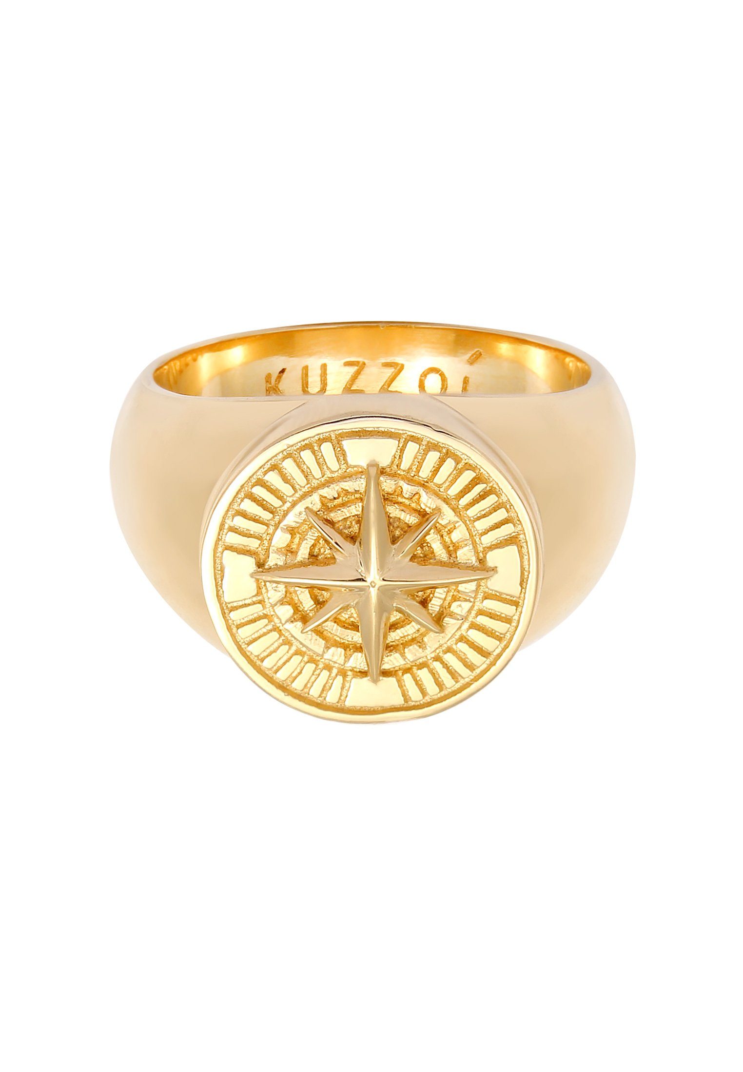 Gold 925 Silber Kuzzoi Siegelring Herren Siegelring Kompass