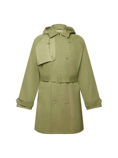 Esprit Collection Kurzmantel Kurzer Trenchcoat mit Kapuze