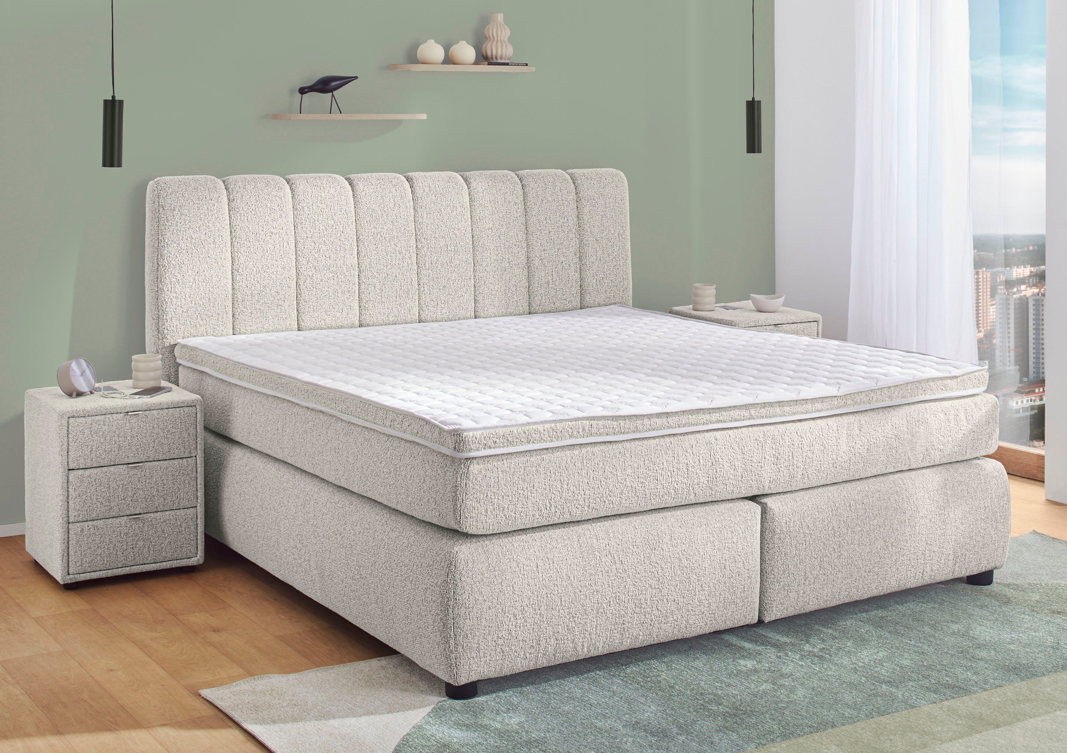 Jockenhöfer Gruppe Boxspringbett Tilda, wahlweise mit oder ohne Bettkasten, inkl. 7-Zonen-TTFK-Matratze, Kaltschaumtopper, 180x200cm