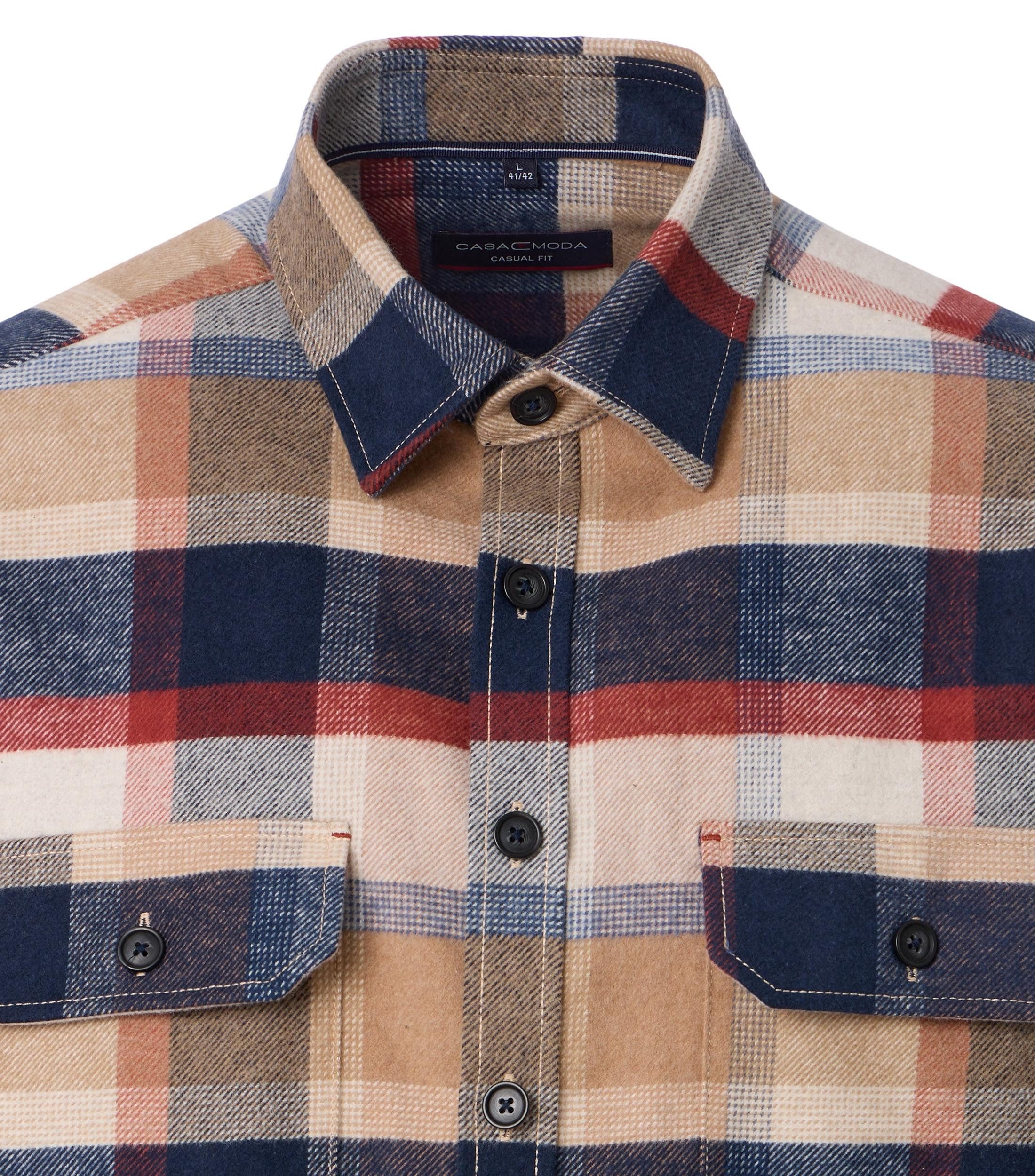 CASAMODA Langarmhemd CASAMODA Hemdjacke kariert günstig online kaufen