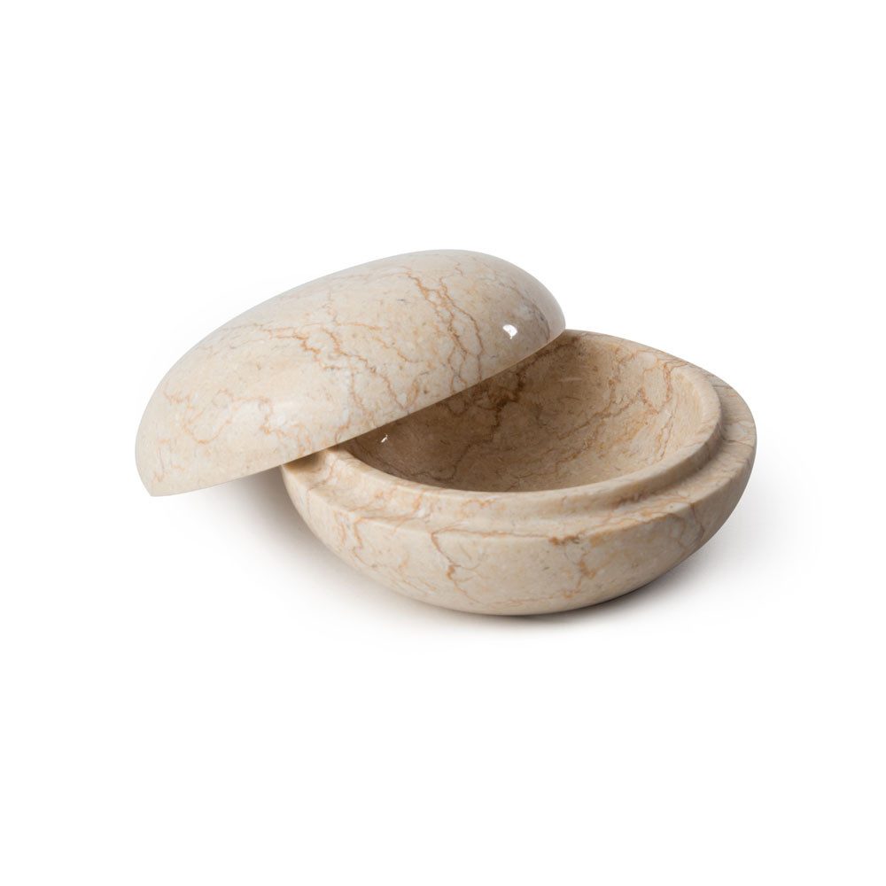 wohnfreuden Aufbewahrungsdose Marmor Dose creme rund 12 cm günstig online kaufen