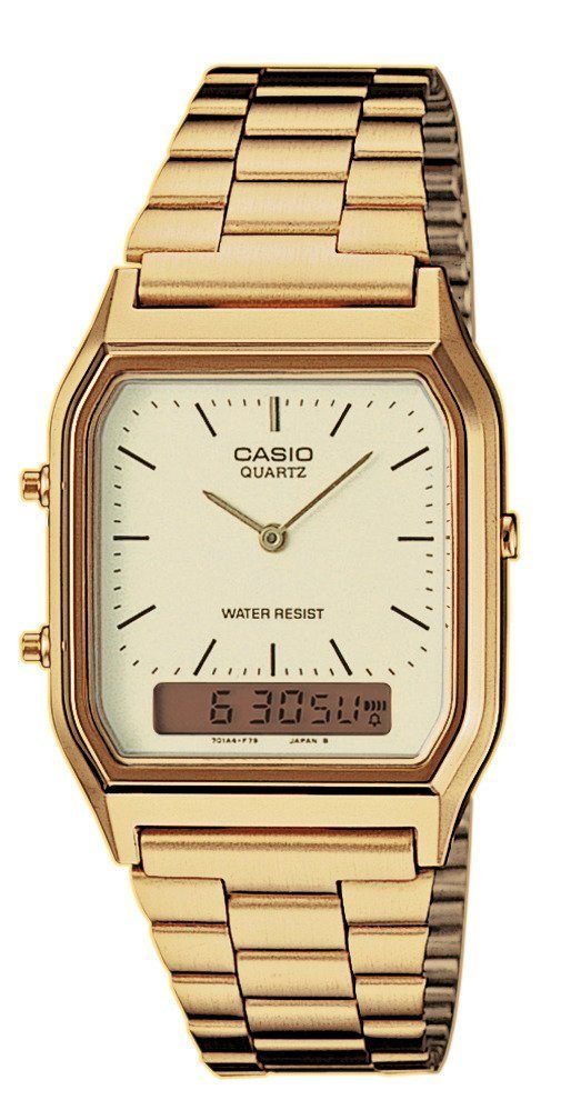 CASIO VINTAGE Chronograph AQ-230GA-9DMQYES, Quarzuhr, Armbanduhr, Damenuhr, Herrenuhr,Digitaluhr, Edelstahlarmband