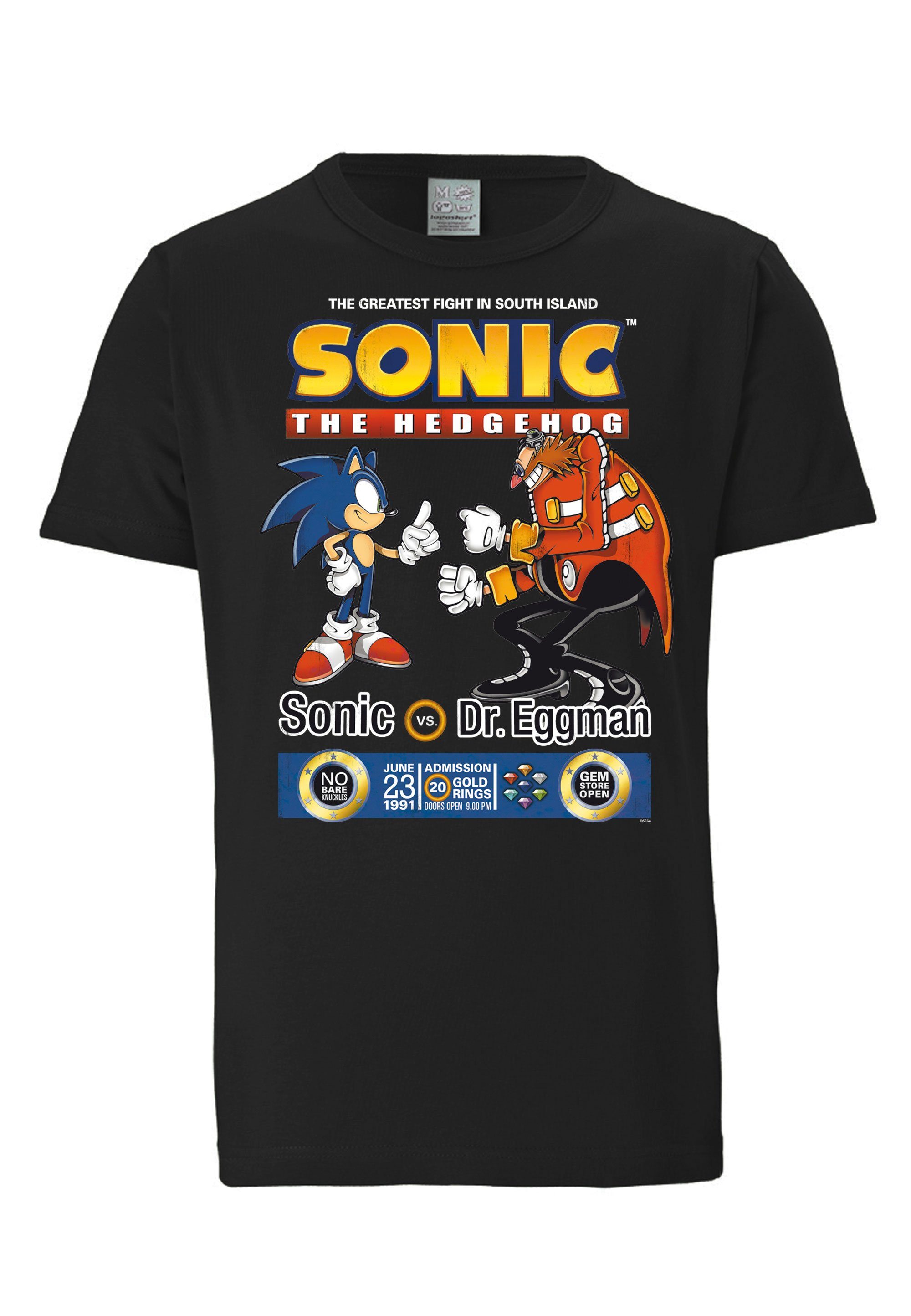 LOGOSHIRT T-Shirt Sonic vs. Dr. Eggman mit lizenziertem Originaldesign