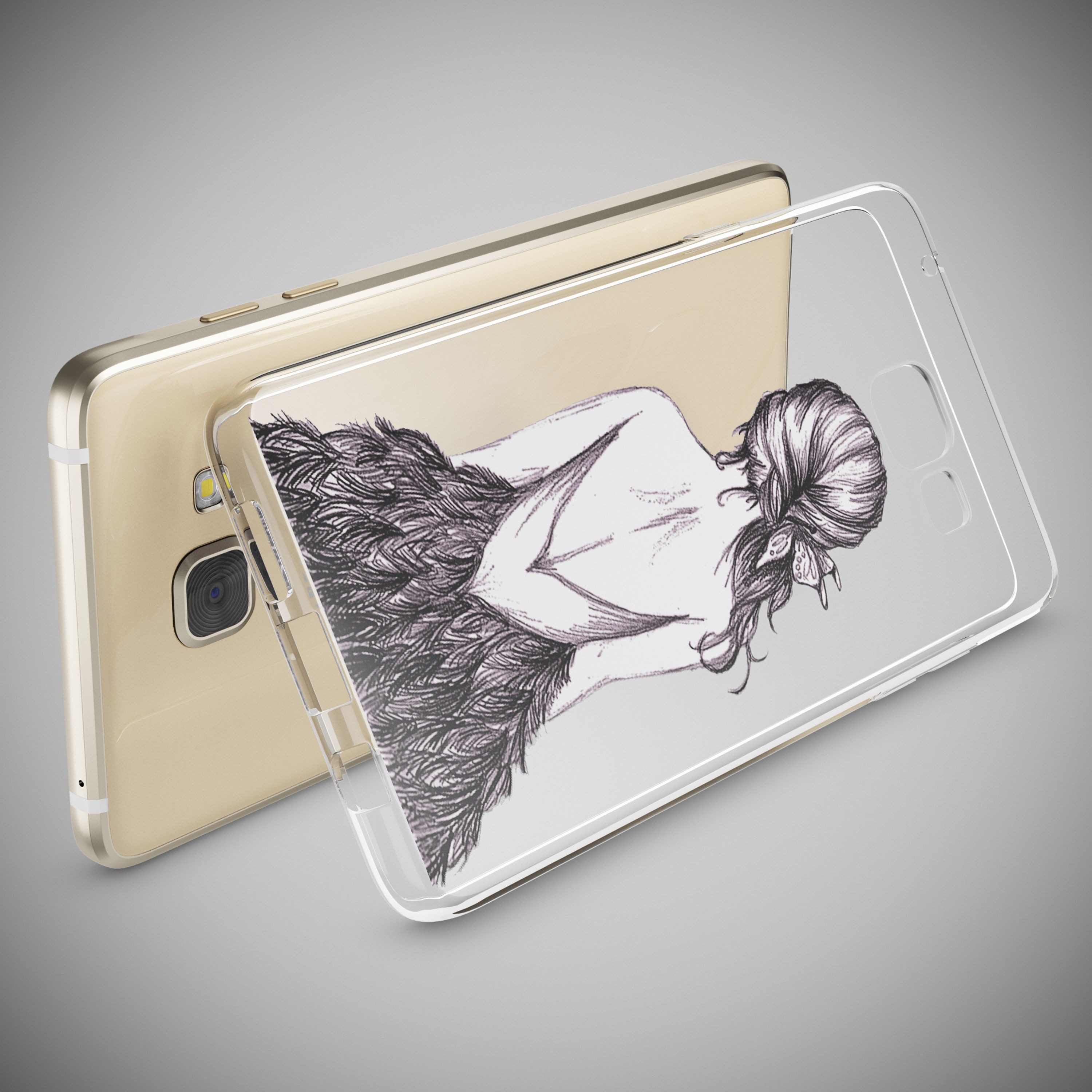 Nalia Smartphone-Hülle Samsung Galaxy A5 (2016) 13,2 cm (5,2 Zoll), Motiv Silikon Hülle / Print Cover / Muster Schutzhülle / Design Case