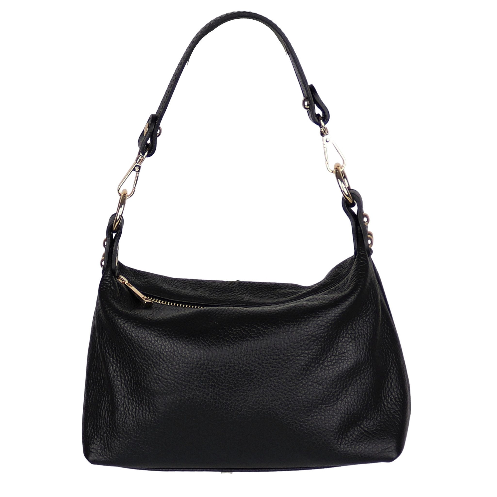 MIRROSI Schultertasche Damen Achseltasche Umhängetasche Echtleder, Made in Italy