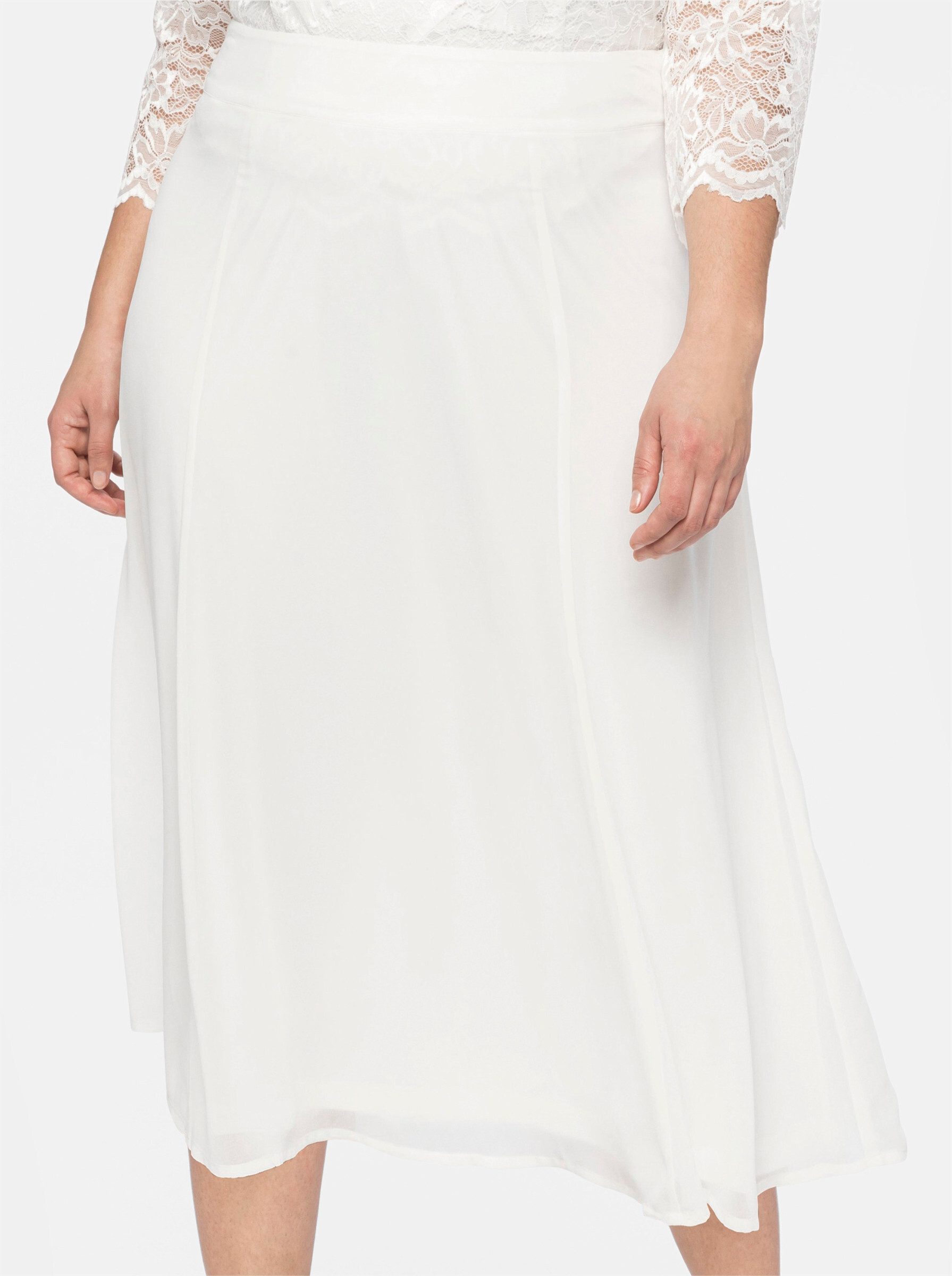 Sheego A-Linien-Rock Chiffonrock . günstig online kaufen