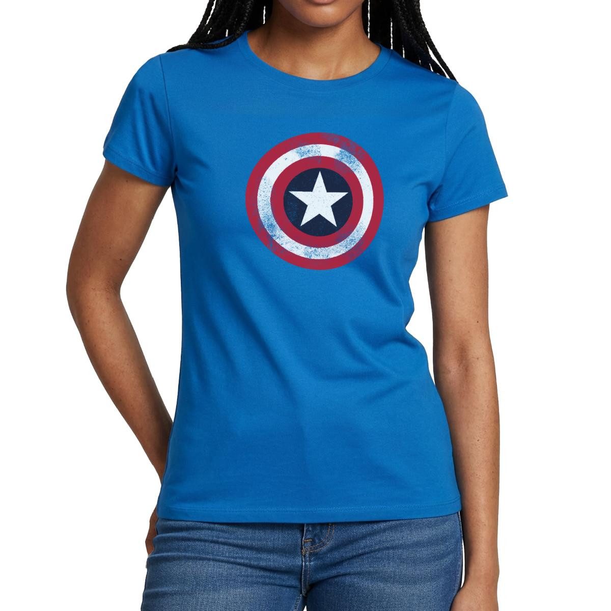 T-Shirt Avengers Captain America Emblem Frauen T-Shirt