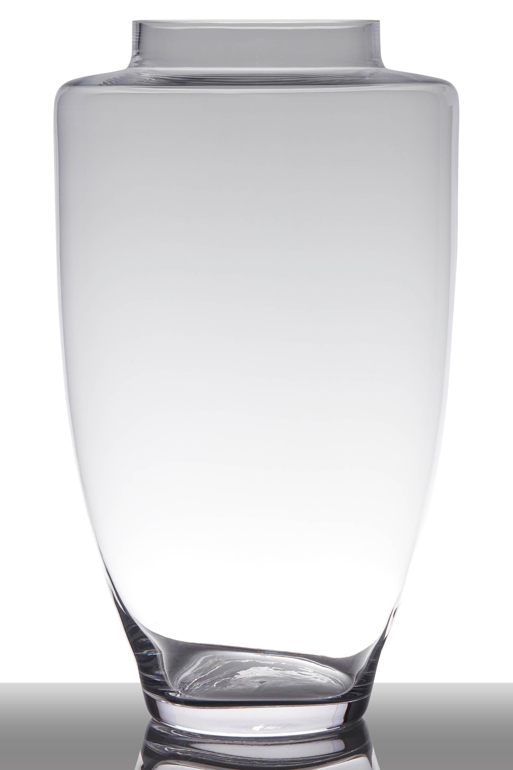 INNA-Glas Bodenvase Glas Lacey, Trichter - rund, klar, 45cm, Ø 26cm - Große Vase