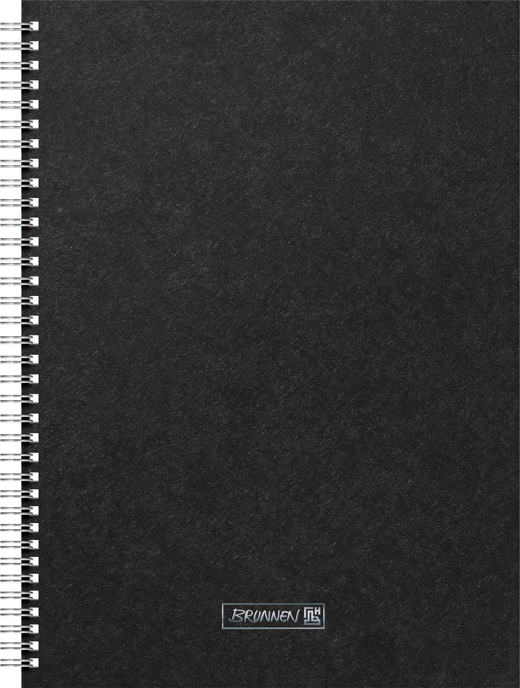 BRUNNEN Notizbuch Notizbuch Wire-O A4 dotted sw