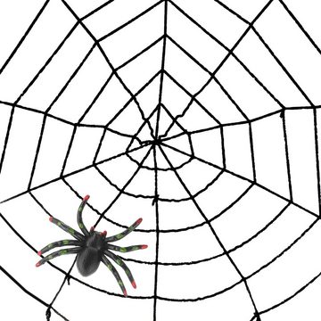 CEPEWA Dekofigur Halloween Spinnennetz 150x150x2cm Nylon-Netz Spinne Party (1 St)