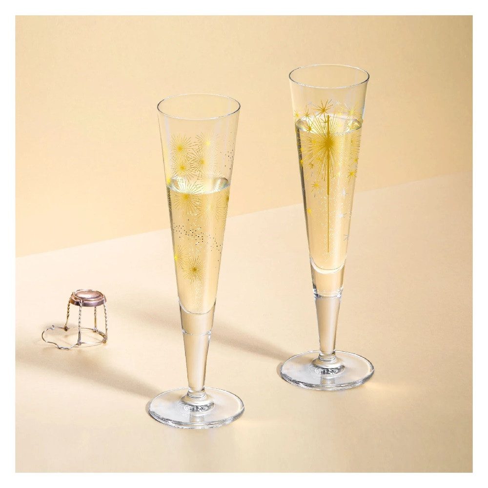 Ritzenhoff Sektglas Ritzenhoff Goldnacht Champus #5 P. Mohr F19, Kristallglas