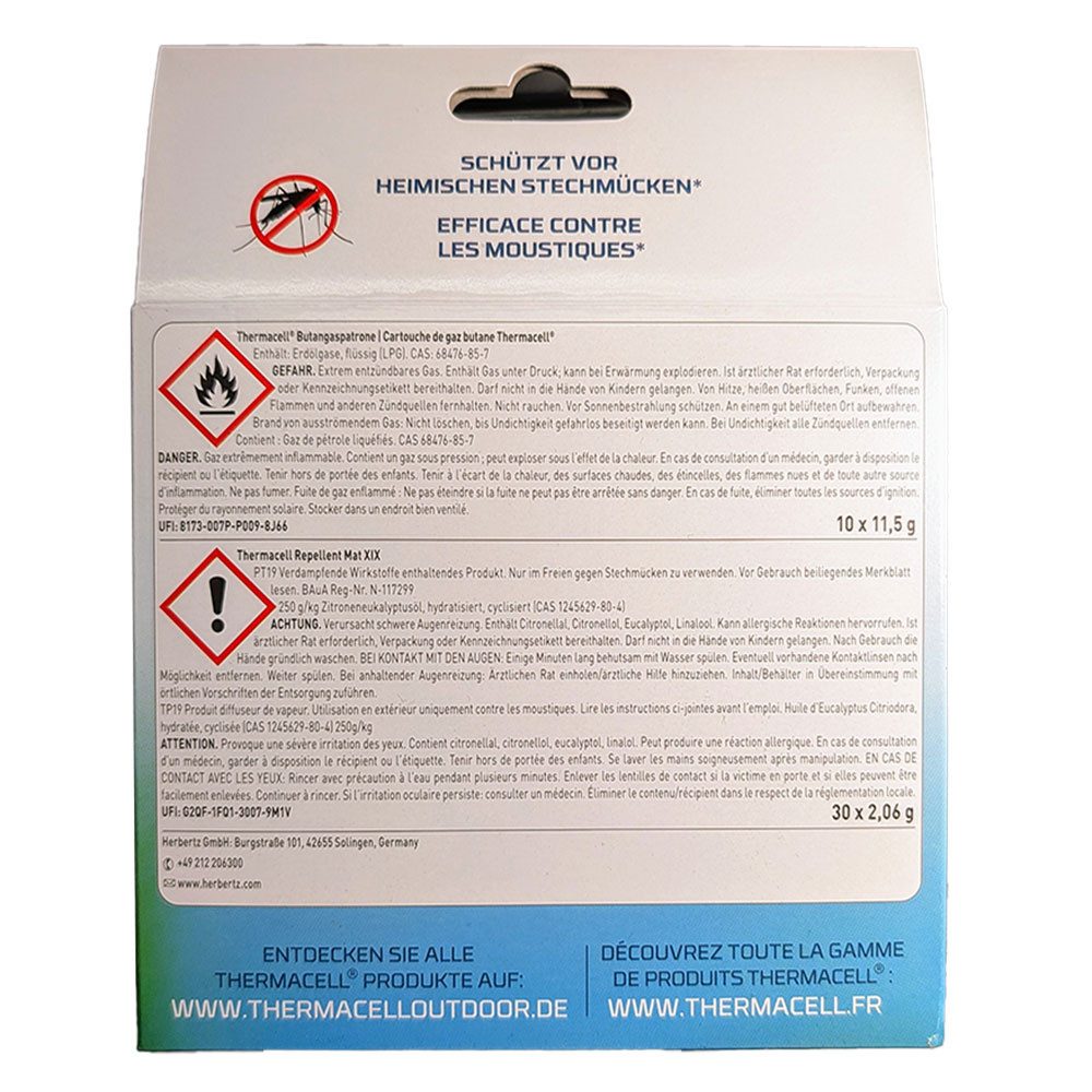ThermaCell Insektenabwehrgerät PT-19 Nachfüllpack - 120 Stunden Mückenschutz Insektenschutz, Insektenschutzgerät gegen Stechmücken, für Außenbereich