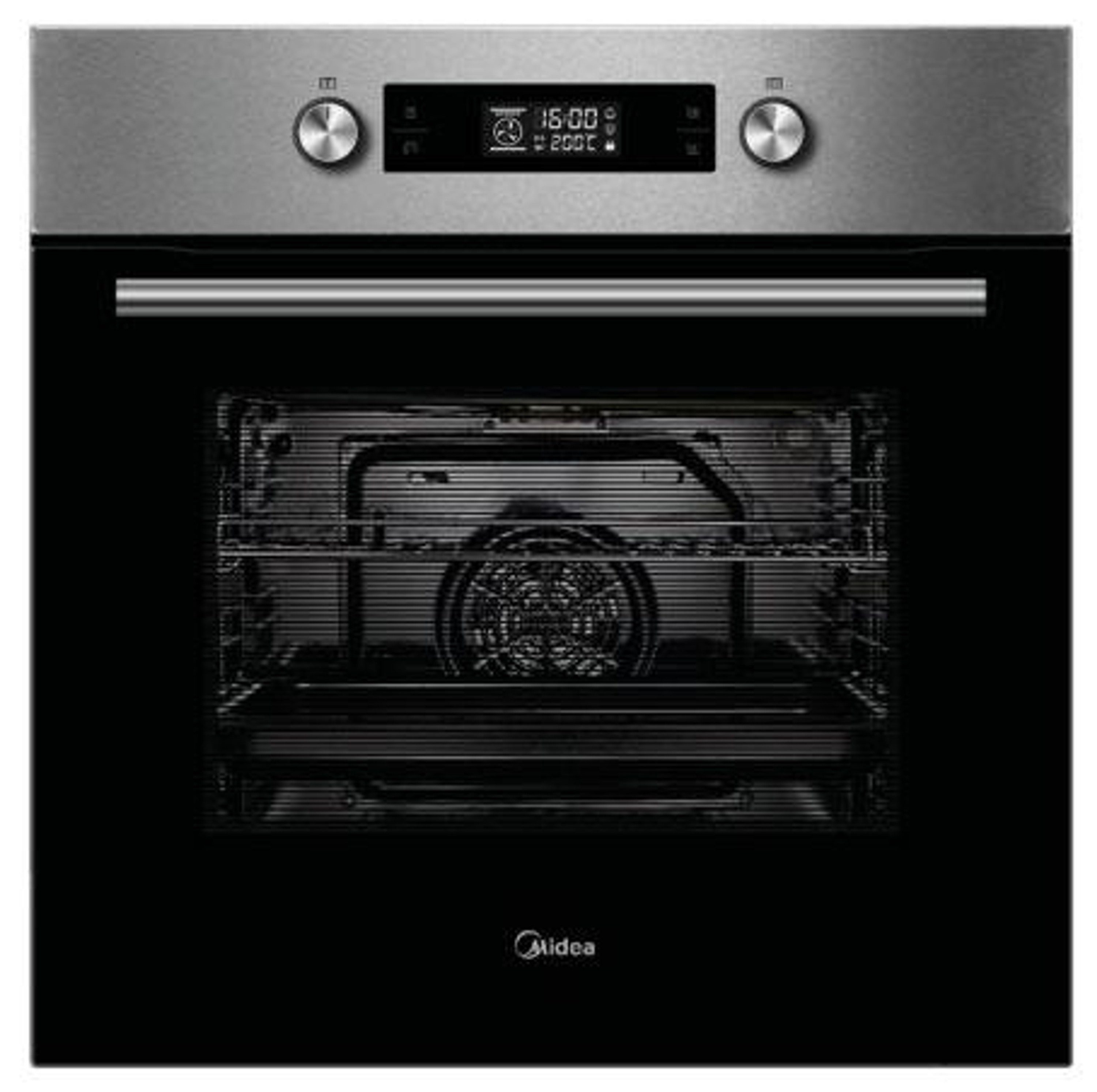 Midea Einbaubackofen 65P90E3IX, mit Teleskopauszug, 9 Programme