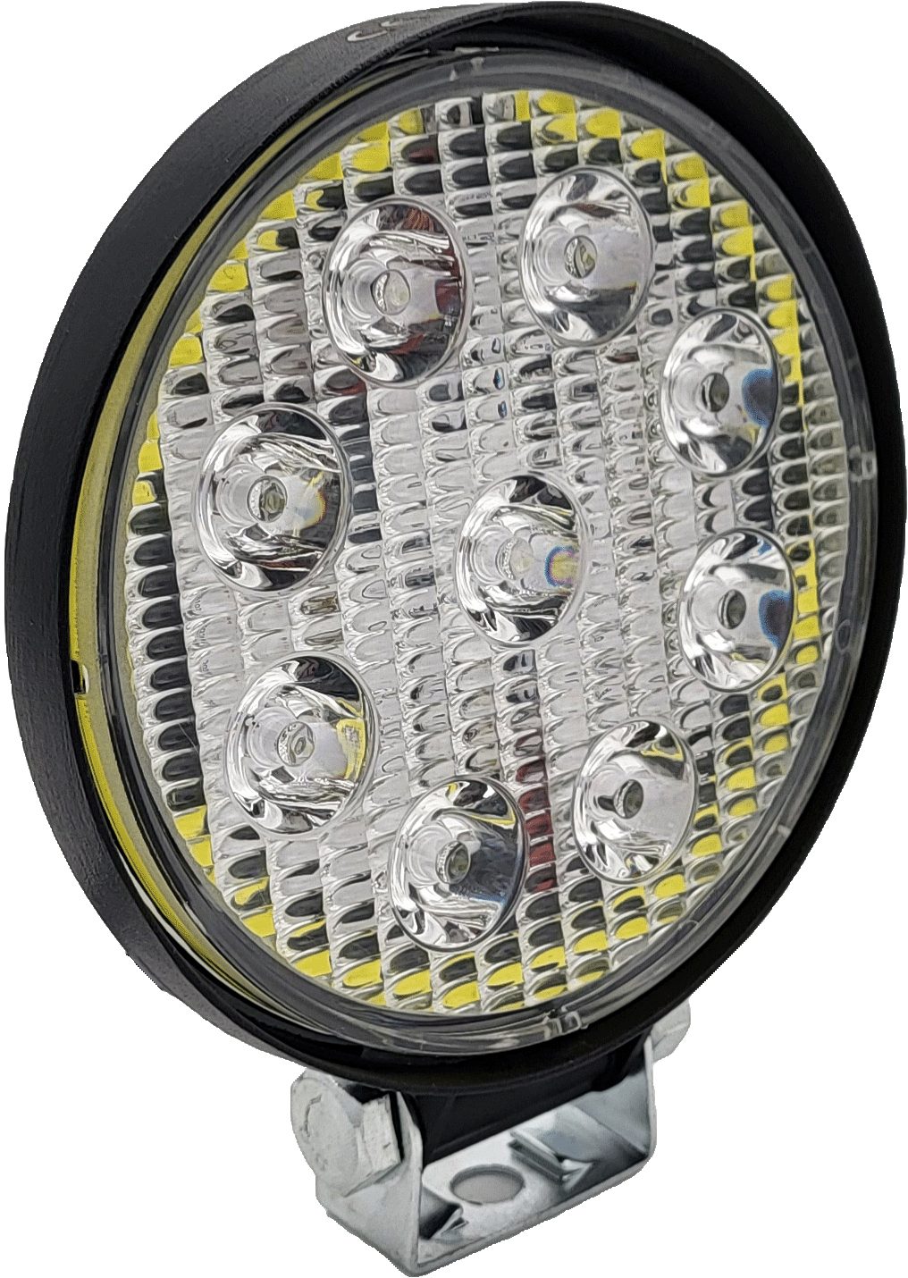 Berger & Schröter LED Arbeitsleuchte rund, Tagfahr-Positionslicht, 9 x Hochleistungs-LED Osram / 9 x Hochleistungs-LED à 3 W, 6000 K, Ca. 2700 Lumen, 10–30 V DC