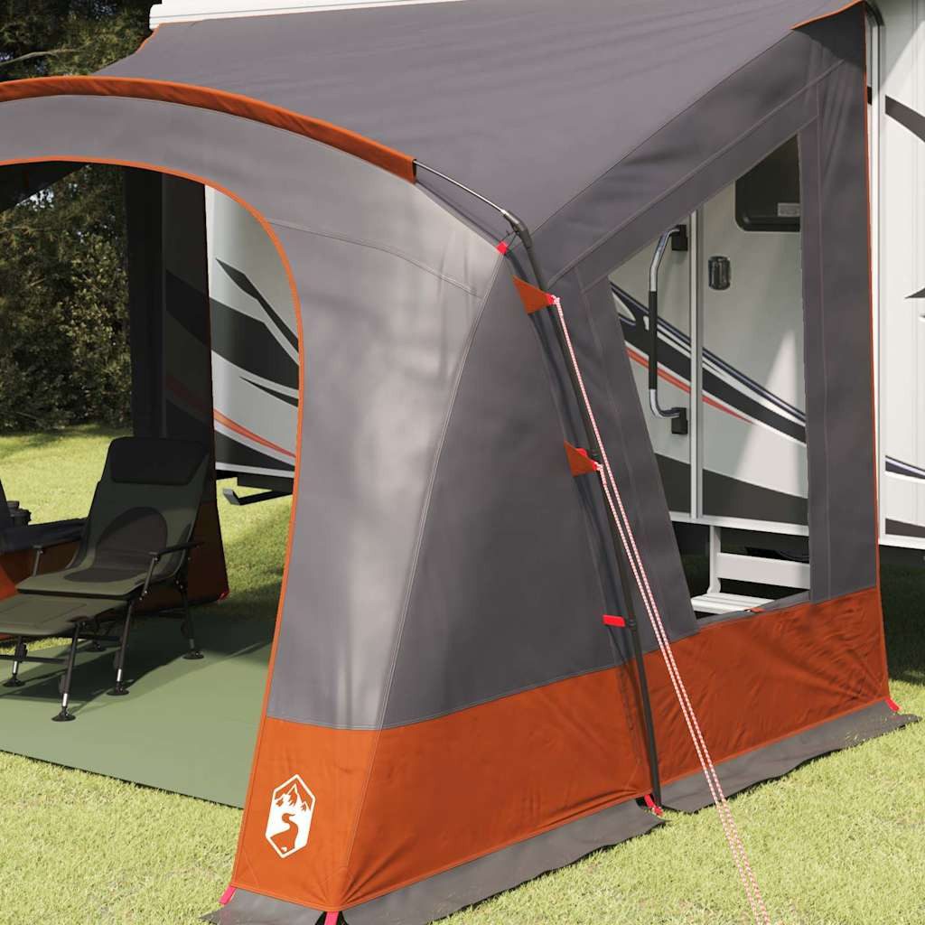 vidaXL Vorzelt Caravan-Zelt für 5 Personen Grau und Orange 410 x 275 x 245 cm, (1 tlg)