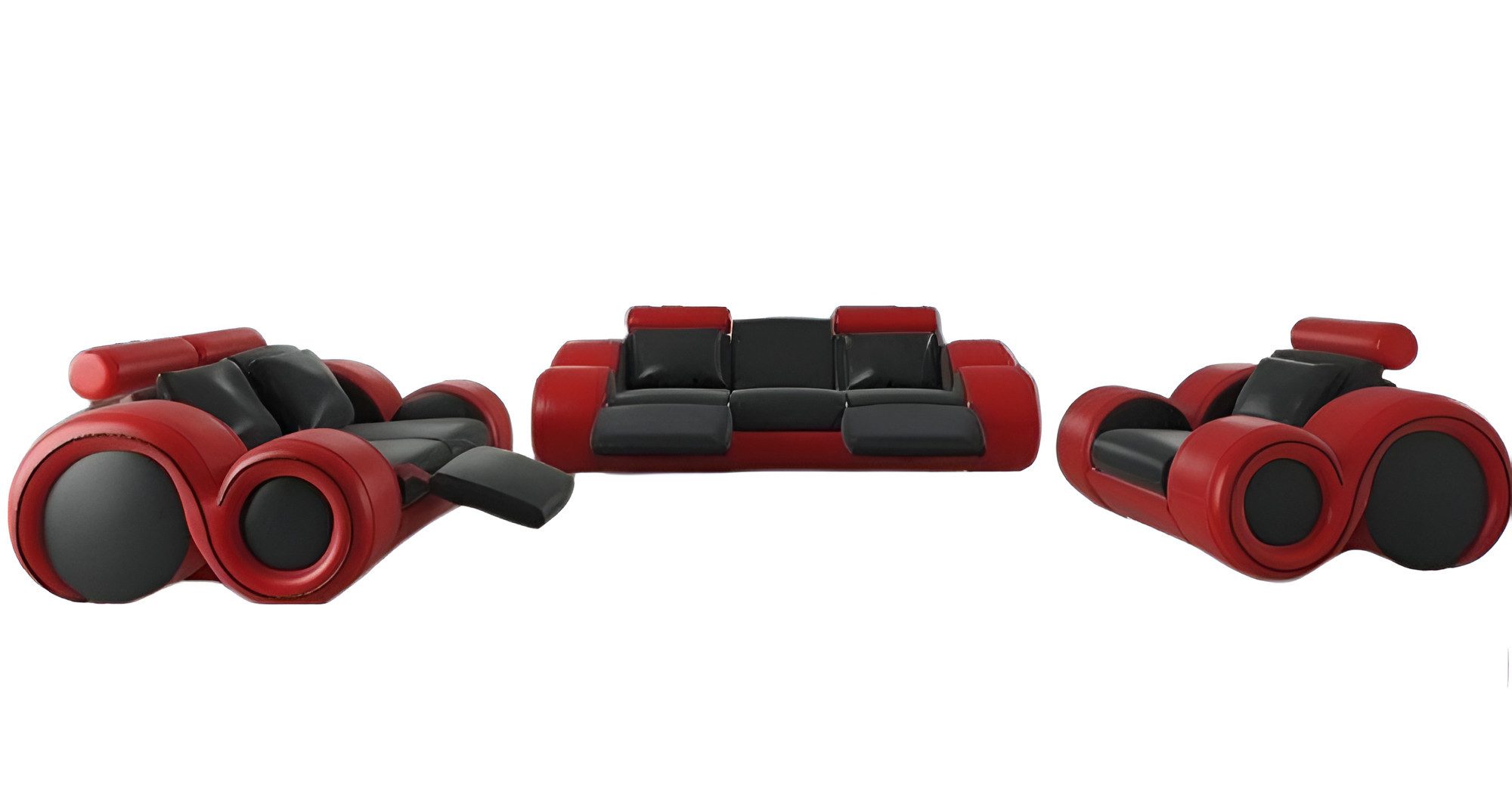 Xlmoebel Polstergarnitur Sofa mit USB-Anschluss und modernem Design für Ihr Wohnzimmer, (3-tlg., Sofagarnitur 3+2+1 Sitzer), Hergestellt in Europa