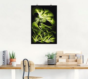 Artland Poster Grüne Gartenfee, klassische Fantasie (1 St), als Alubild, Leinwandbild, Wandaufkleber oder Poster in versch. Größen