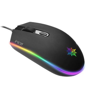 INCA PRO Optisch Gaming Maus Mouse 1200 DPI RGB-Logo-Effekt Gaming-Maus