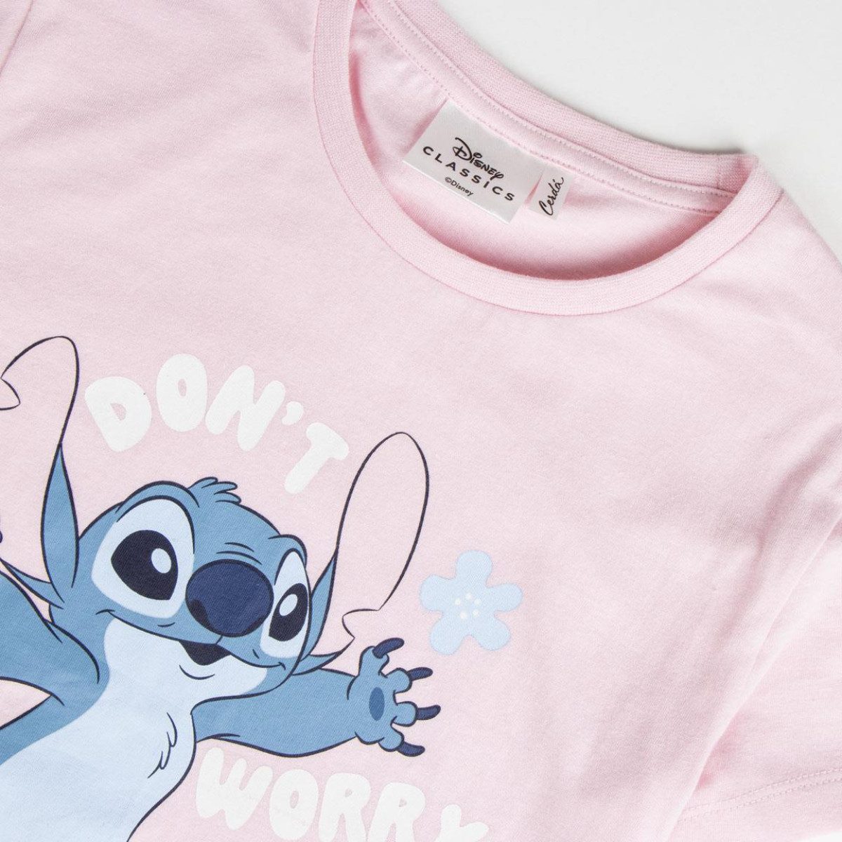 Disney Capri-Pyjama Stitch Kinder Schlafanzug kurz Sommer Nachtwäsche Baumwolle (Spar-Set, 2 Stück) – Bild 3 von 4