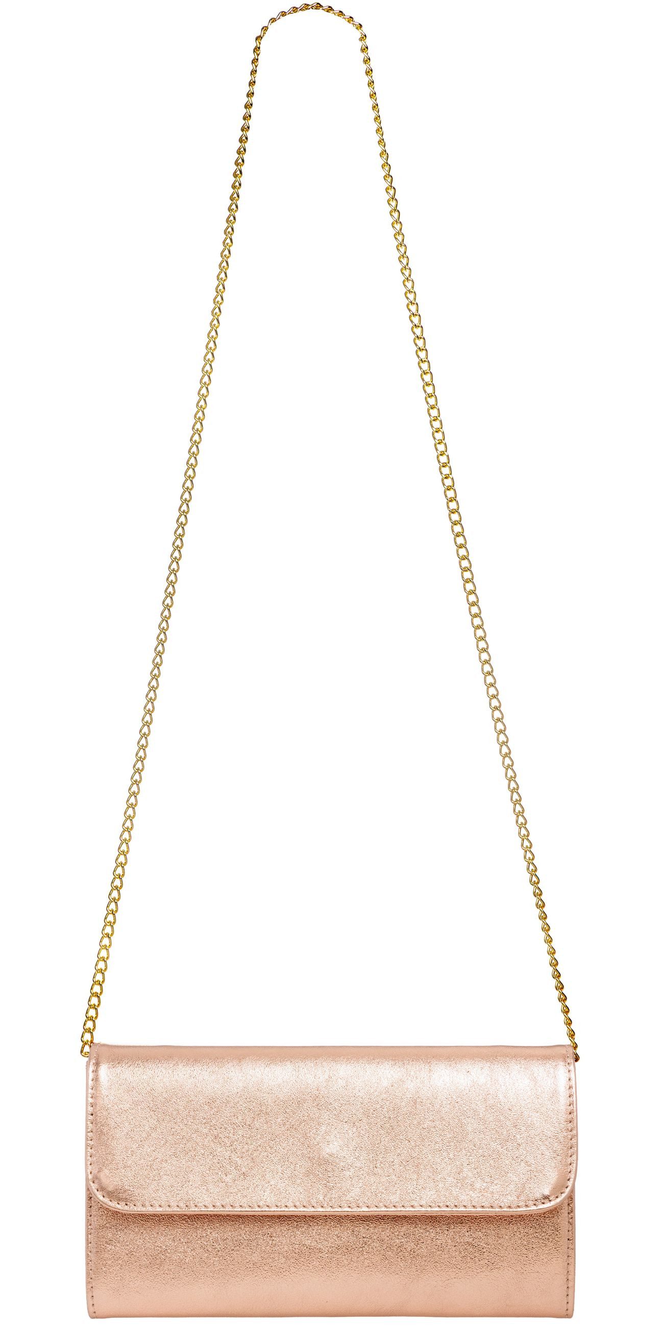 Caspar Clutch Abendtasche Metallic Leder Damen günstig online kaufen