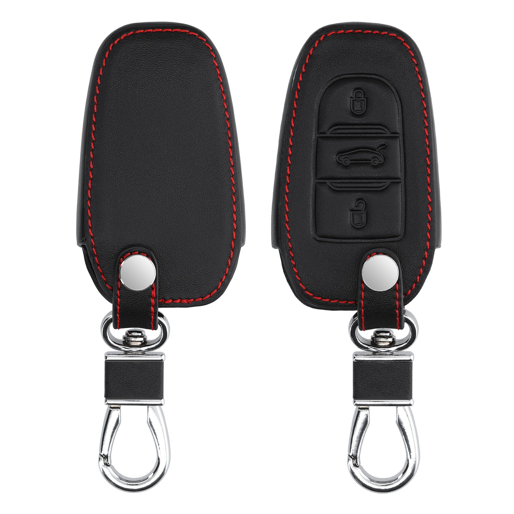 Schlüsseltasche Autoschlüssel Kunstleder Hülle für Peugeot Citroen