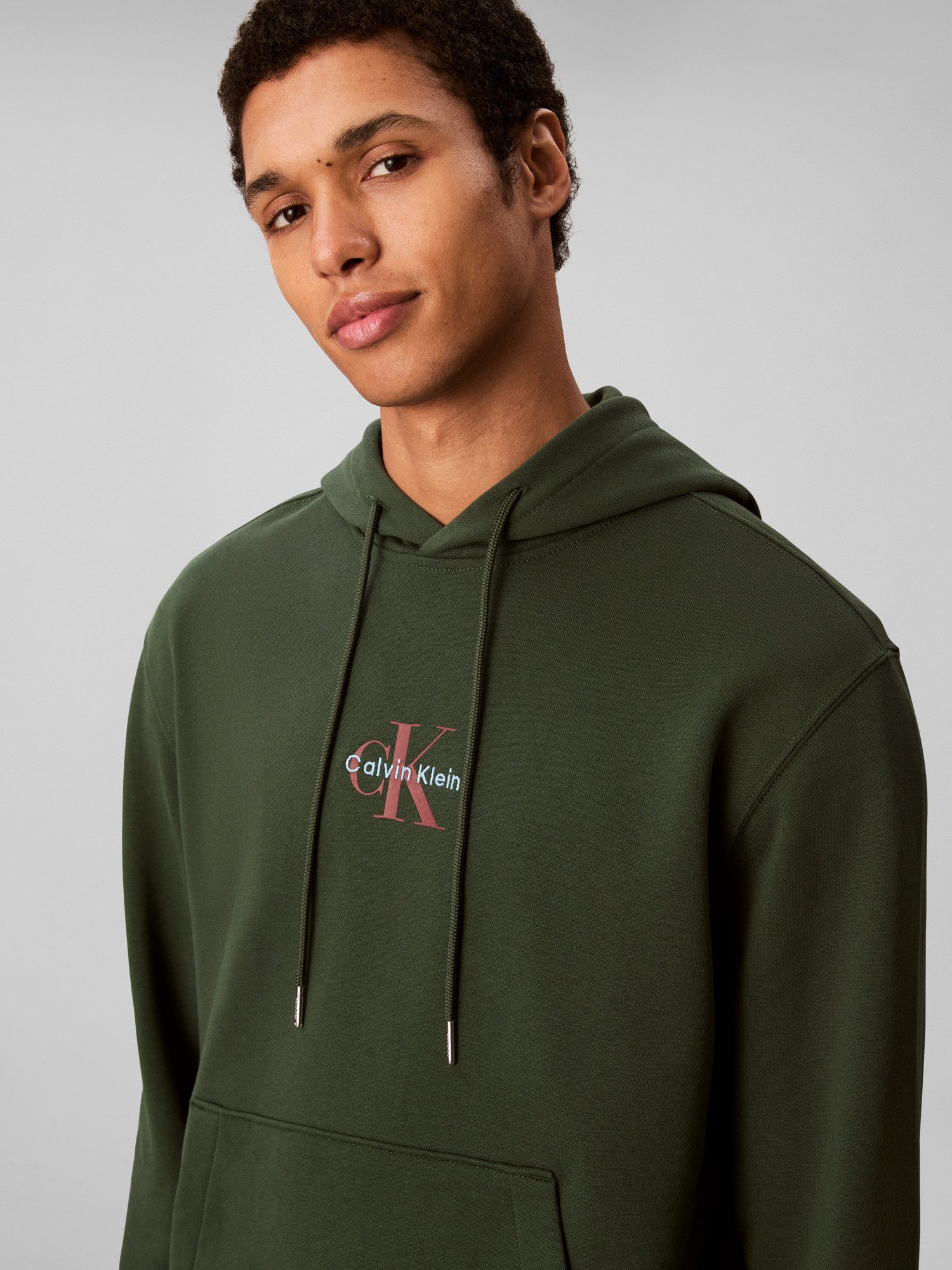 Calvin Klein Jeans Sweatshirt LS EU 350TERRY MICRO MONOLOGO HO Kapuze, regu günstig online kaufen