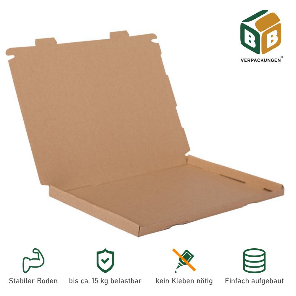BB-Verpackungen Briefumschlag Großbriefkarton DIN A5 Braun, 230 mm x 160 mm x 20 mm, 300 Stück, Versandkarton, Versandschachtel