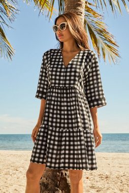 Next Sommerkleid Kaftan-Kleid aus Leinenmischung (1-tlg)