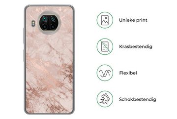 MuchoWow Handyhülle Marmor - Rosa - Luxus - Marmoroptik - Glitzer - Design, Phone Case, Handyhülle Xiaomi Mi 10T Lite, Silikon, Schutzhülle