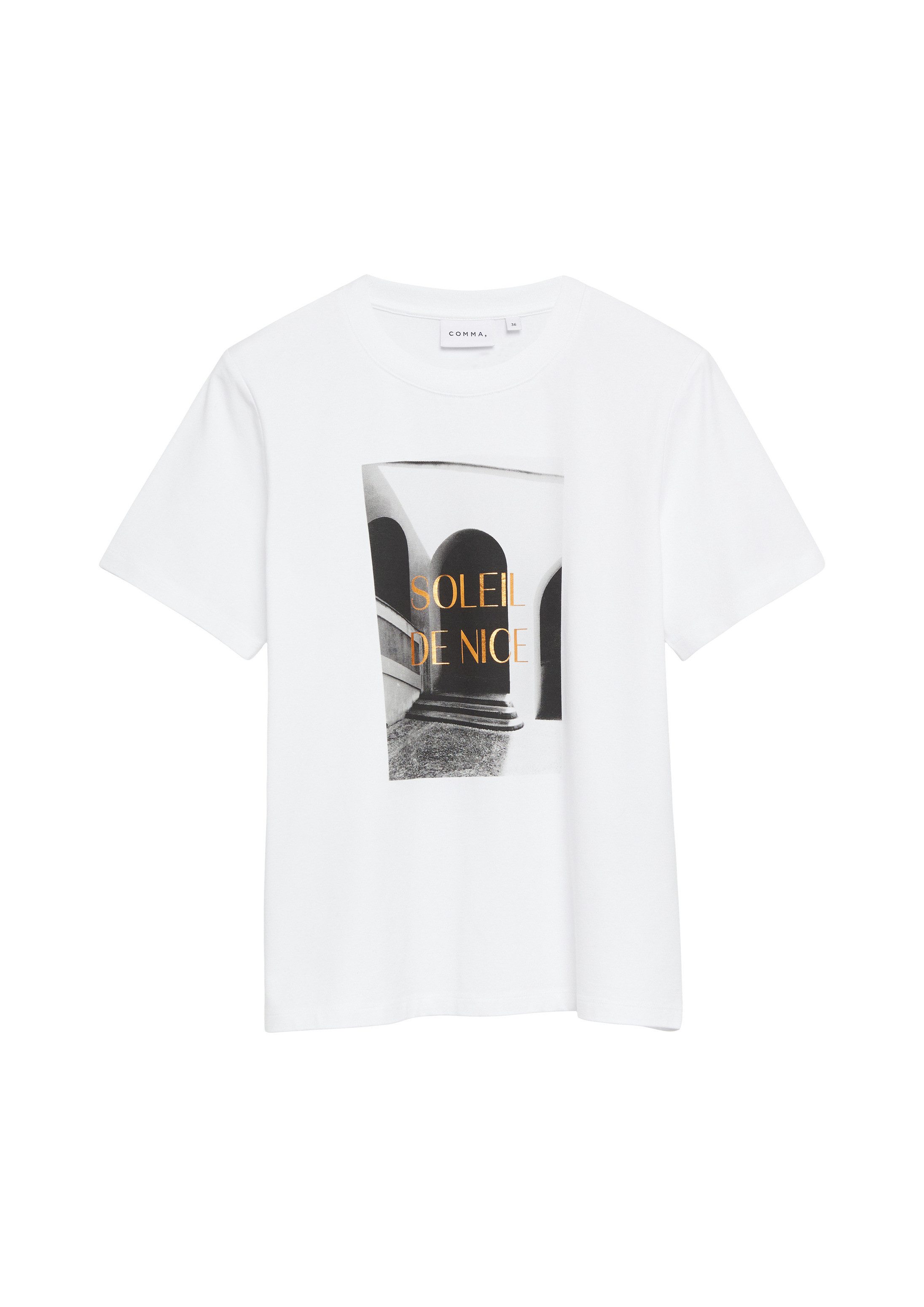 comma Kurzarmshirt T-Shirt Artwork T-Shirt – Bild 2 von 5