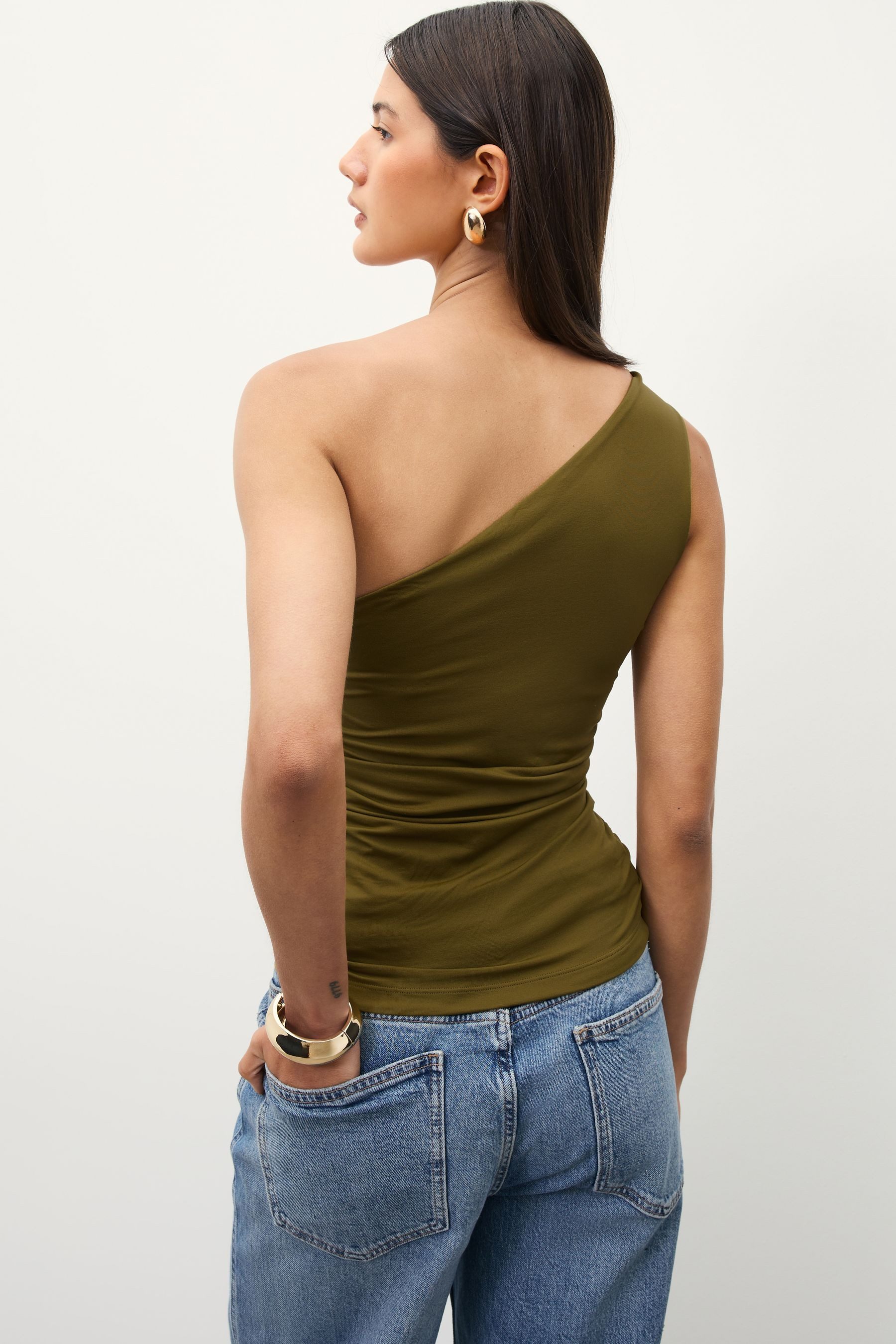 Next One-Shoulder-Top Weiches One-Shoulder-Oberteil mit Hardware günstig online kaufen