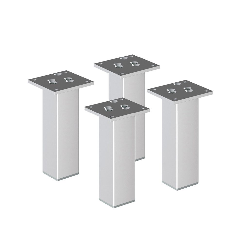 sossai® Möbelfuß Aluminium Möbelfüße, (4-St)