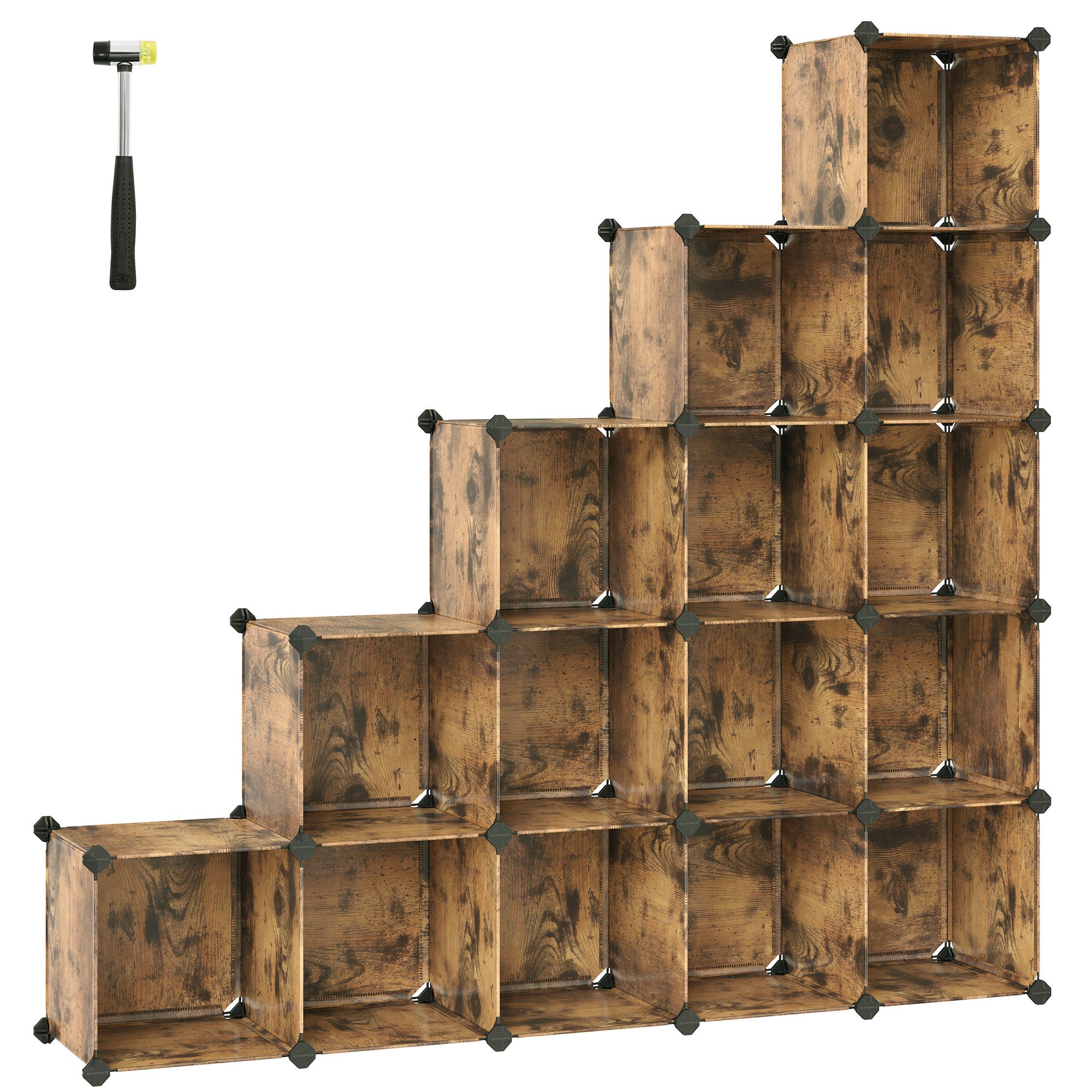 SONGMICS Stufenregal Schuhregal, Regalsystem, DIY Würfelregal günstig online kaufen