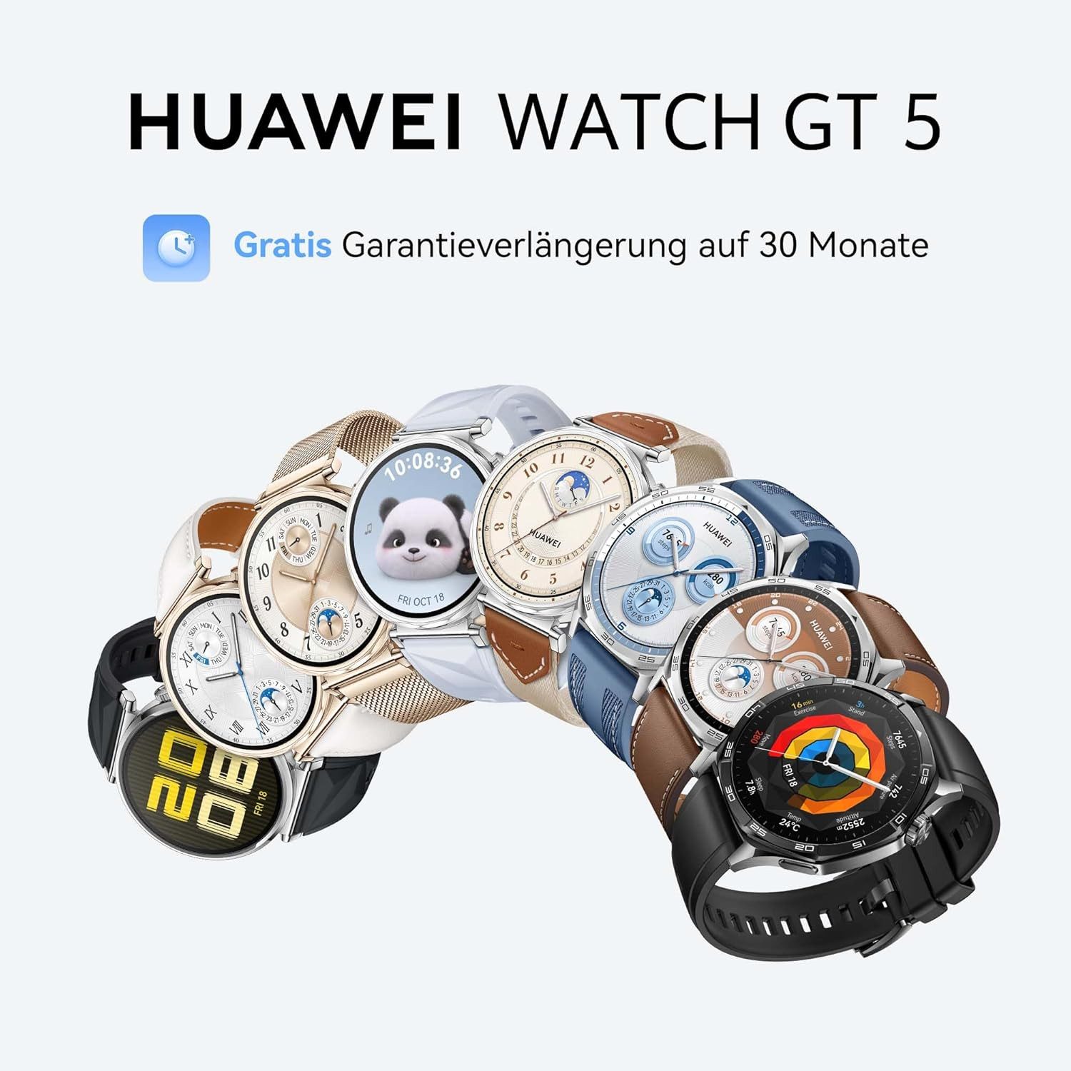 Huawei Erweiterte Lauf & Fahrradfunktionen Damen's Bis zu 7 Tage Akkulaufzeit Smartwatch (3,6 cm/1,43 Zoll, Android iOS), Damen Fitness-Tracker mit Gesundheitsmonitor & langer Akku