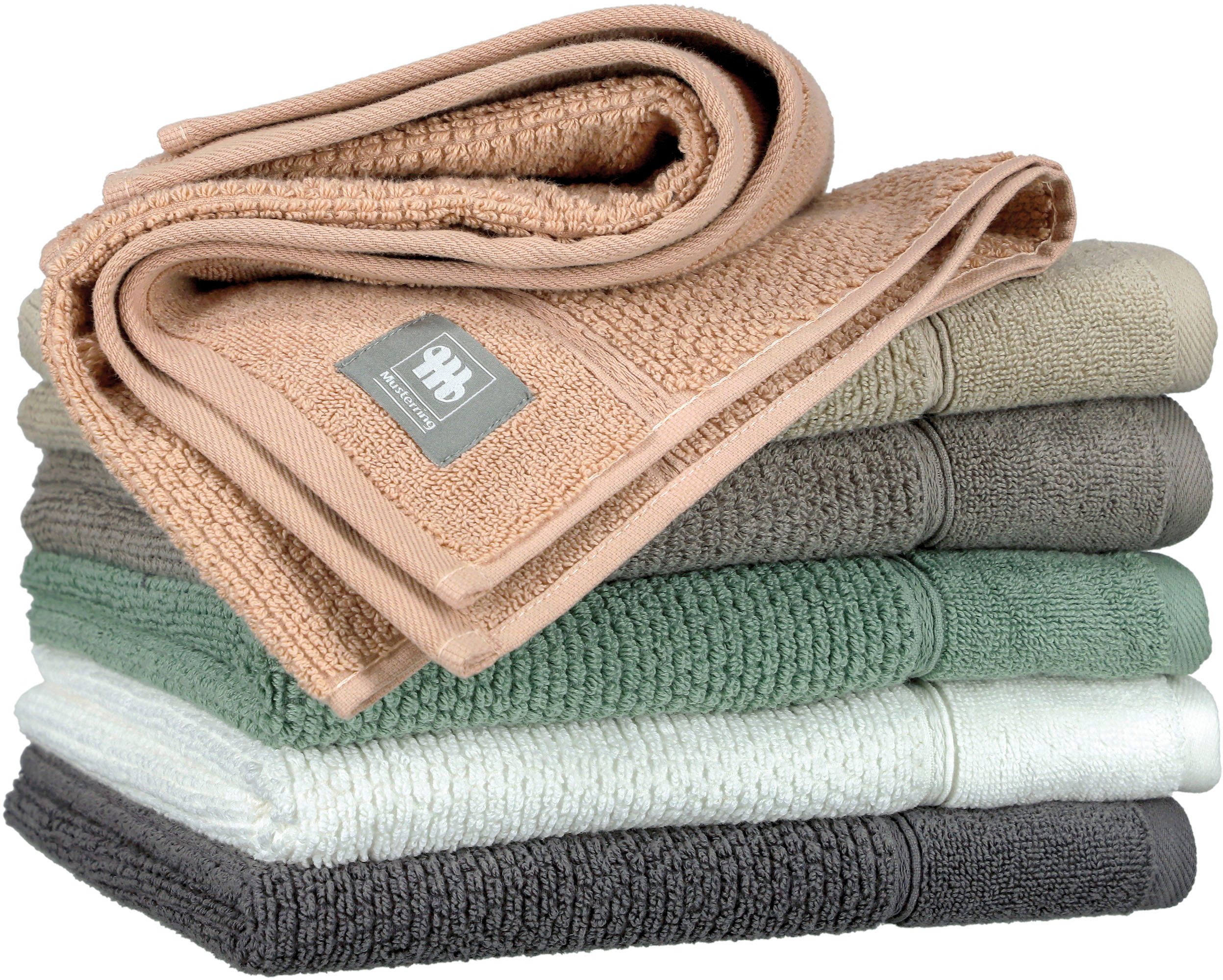 Musterring Handtuch Solid, Frottee (1-St), hautschmeichelnde günstig online kaufen