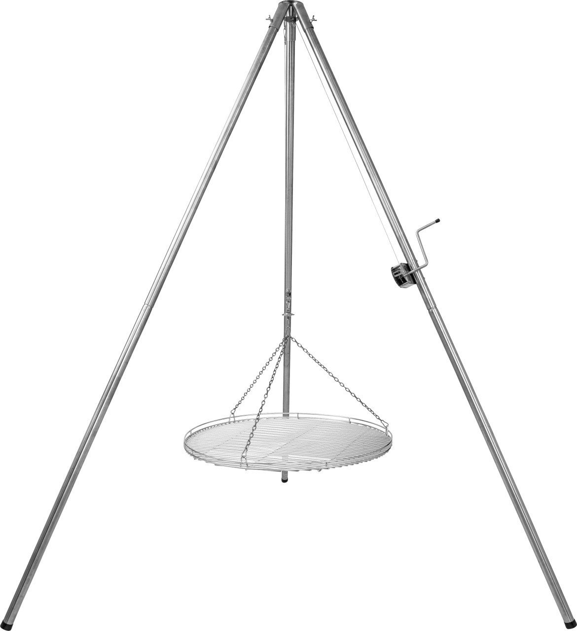 Schneider Grill Holzkohlegrill Schneider Dreibeingrill 100 Dreibein 250 cm mit, Standfest