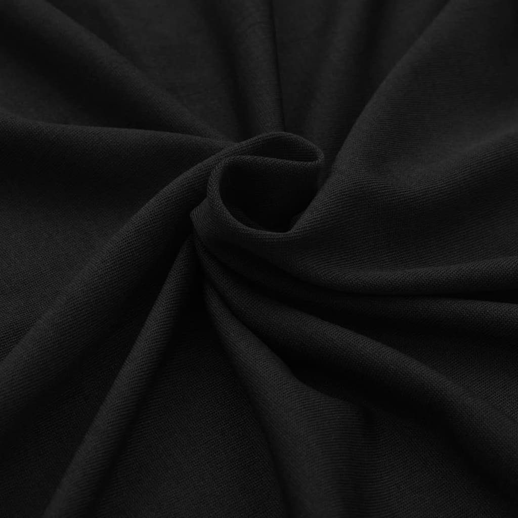 cm Stretch-Tischhusse 183 Stk. Schwarz, Hussen-Set 76 x x 74 2 vidaXL