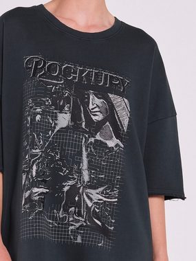 Rockupy Shirtkleid in Anthrazit Caitlin mit eindrucksvollem Print