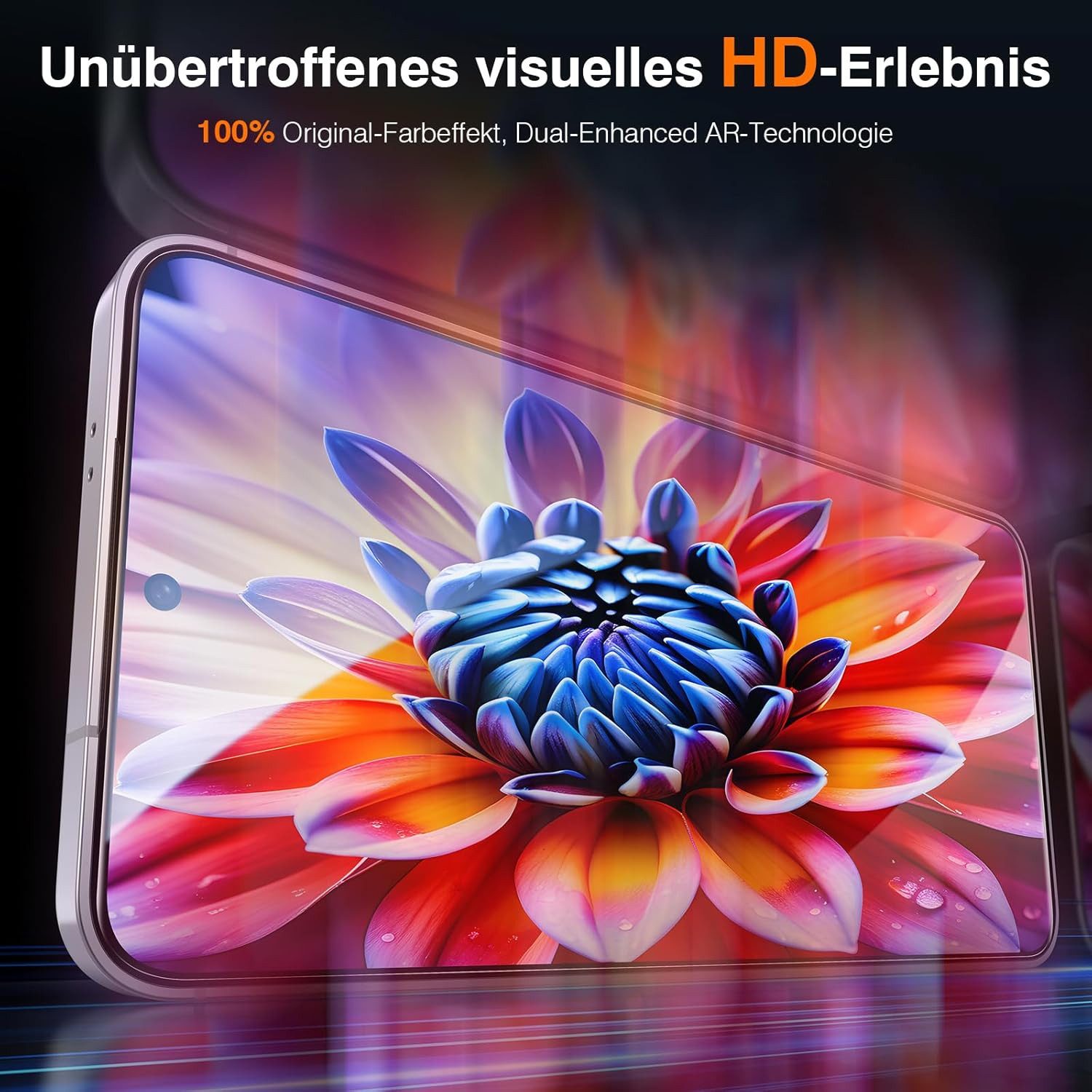 CLM-Tech Displayschutzglas 2X für Samsung Galaxy S26 Plus / S26+, Panzerglas Folie - Blasenfreie Anbringung und kratzfest -, 2 Stück, Anti-Fingerabdruck – Bild 5 von 5