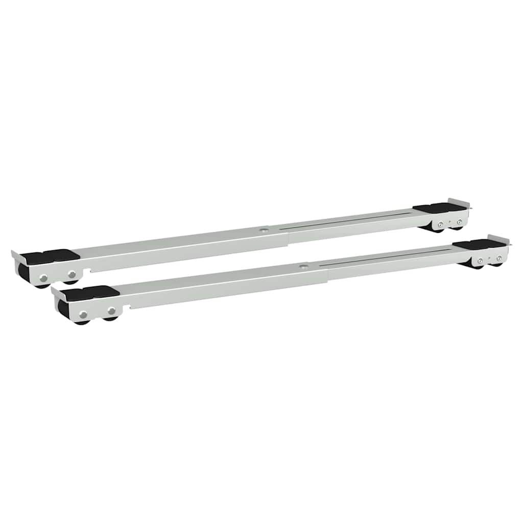 vidaXL Waschmaschinenumbauschrank Waschmaschinensockel 2 pcs Silber günstig online kaufen