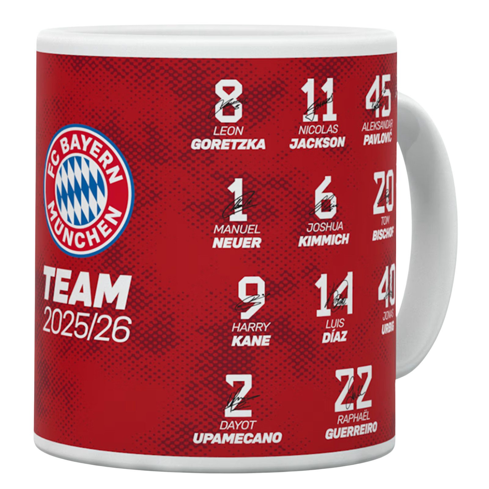 FC Bayern München Tasse FC Bayern Tasse Signature 25/26 rot, Keramik